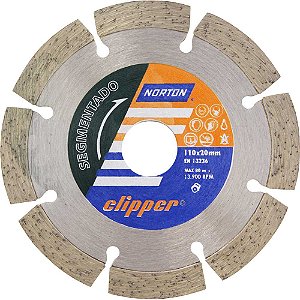Disco de corte diamantado 110mm segmentado linha Clipper NORTON