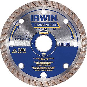 Disco de corte diamantado 110mm Turbo Premium IW2146 IRWIN