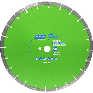 Disco diamantado 350mm segmentado para asfalto e concreto Pro Combo NORTON