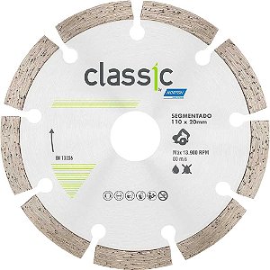 Disco de corte diamantado modelo Classic 110mm segmentado NORTON