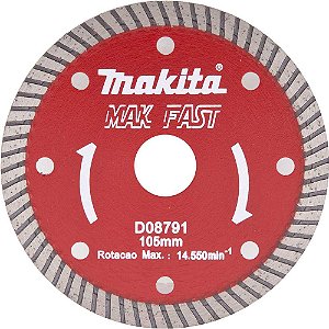 Disco de corte diamantado turbo 105mm D08791 MAKFAST MAKITA