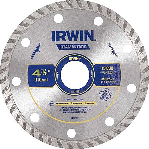Disco de corte diamantado turbo 110mm furo de 20mm IW13893 IRWIN