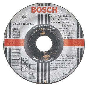 Disco de desbaste 115 x 6,4 x 22,23 2608600504 BOSCH