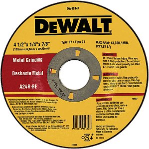Disco de desbaste 115,0mm x 4,8mm x 22,22mm DW80403 DEWALT