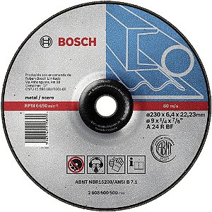 Disco de desbaste 230,0mm x 6,4mm x 22,23mm Expert BOSCH
