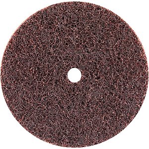 Disco 4.1/2" médio manta sintética flexível castanho para limpeza e acabamento em aço inox e alumínio Quick-Step Blendex 07-R 453 WALTER