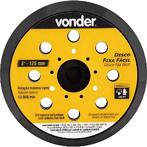 Disco com sistema fixa fácil 125mm VONDER