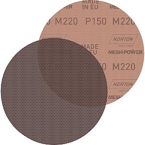 Disco de lixa telado com costado em pluma 152mm grão 150 M220 MESHPOWER NORTON