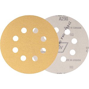 Disco de lixa com costado em pluma 5" grão 80 A290 NORTON - 100 unidades