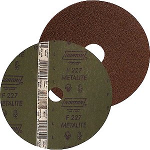 Disco de lixa costado em fibra 4.1/2" - 115mm grão 80 F-227 embalagem com 10 peças NORTON