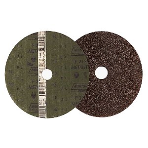 Disco de lixa costado em fibra 7" - 180mm grão 16 F-212 Metalite embalagem com 10 peças NORTON