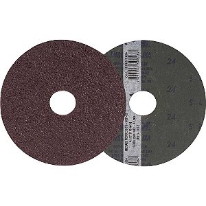Disco de lixa costado em fibra 4.1/2" grão 24 VDF 12 embalagem com 10 peças VONDER