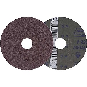 Disco de lixa costado em fibra 4.1/2" - 115mm grão 60 F-227 embalagem com 10 peças NORTON
