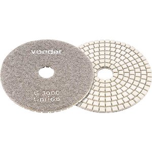 Disco de lixa diamantado com costado em pluma 4" grão 3000 VONDER