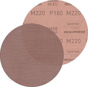 Disco de lixa telado com costado em pluma 152mm grão 180 M220 MESHPOWER NORTON