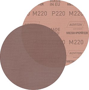 Disco de lixa telado com costado em pluma 152mm grão 220 M220 MESHPOWER NORTON
