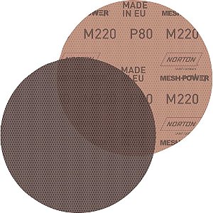 Disco de lixa telado com costado em pluma 152mm grão 80 M220 MESHPOWER NORTON