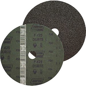 Disco de lixa 7" - 180mm grão 36 F-425 Durite embalagem com 10 peças NORTON