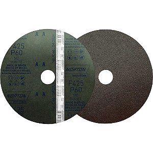 Disco de lixa 7" - 180mm grão 60 F-425 Durite embalagem com 10 peças NORTON