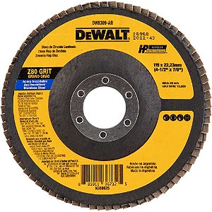 Flap-disc disco de desbaste/acabamento 4.1/2" - 115mm grão 80 zircônia base de fibra cônica DEWALT