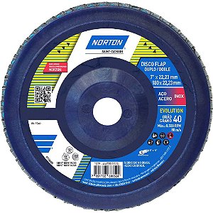 Flap-disc disco de desbaste/acabamento 7" - 180mm grão 40 R-822 NORTON