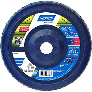 Flap-disc disco de desbaste/acabamento 7" - 180mm grão 60 R-822 NORTON