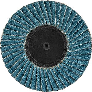 Flap-disc disco de desbaste/acabamento 3" - 75mm óxido de zircônio grão 80 para sistema de encaixe rápido VONDER