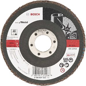 Flap-disc disco de desbaste/acabamento 4.1/2" - 115mm reto grão 60 2608607323 BOSCH