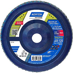 Flap-disc disco de desbaste/acabamento 7" - 180mm grão 120 R-822 NORTON