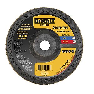 Flap-disc disco de desbaste/acabamento 7" - 180mm reto dual trim grão 120 DEWALT