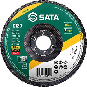 Flap-disc disco de desbaste/acabamento 7" - 180mm cônico grão 120 ST55508G SATA
