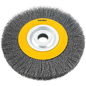 Escova circular de aço ondulada 10" x 1.3/16" (254mm x 30 mm) com bucha de redução VONDER