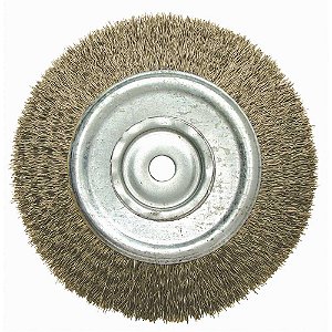 Escova circular aço latonado 150 x 19 x 13 F.0,40mm ABRASFER