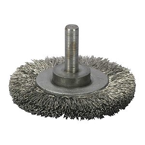 Escova circular aço ondulado 50 x 6mm haste 6mm ABRASFER