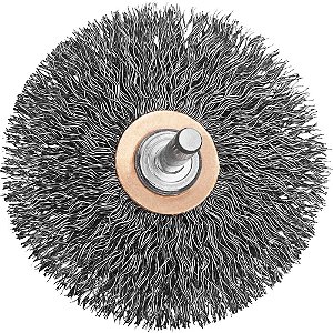 Escova circular de aço carbono 3" com fio ondulado haste de 1/4" DW49008 DEWALT