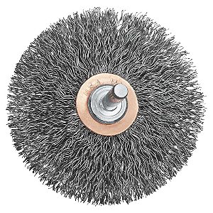 Escova circular de aço carbono 3" com fio ondulado haste de 1/4" DW4903 DEWALT