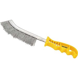 Escova manual com cerdas de aço 1 fileira com cabo de plástico VONDER