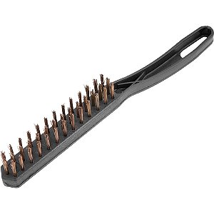 Escova manual com cerdas de aço 3 fileiras com cabo de plástico VONDER