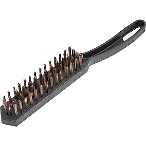 Escova manual com cerdas de aço 4 fileiras com cabo de plástico VONDER