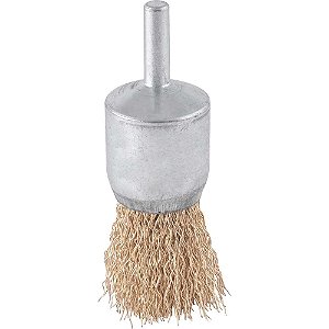 Escova de aço latonado ondulado tipo pincel 25mm VONDER