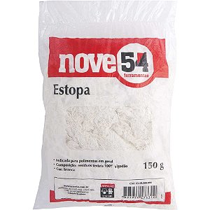 Estopa branca para polimento embalagem com 150g NOVE54