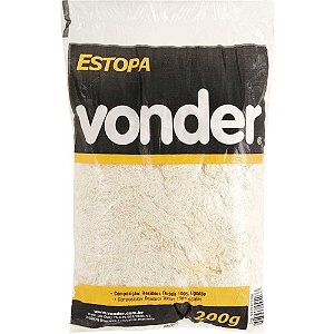 Estopa branca para polimento embalagem com 200g VONDER