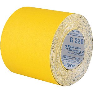 Lixa costado de papel em rolo 120mm x 25m grão 220 LP 100 VONDER