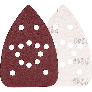 Lixa delta com costado em pluma 140mm x 140mm x 93mm grão 240 embalagem com 10 peças VONDER