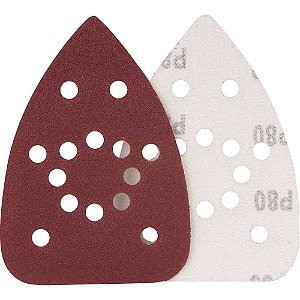 Lixa delta com costado em pluma 140mm x 140mm x 93mm grão 80 embalagem com 10 peças VONDER