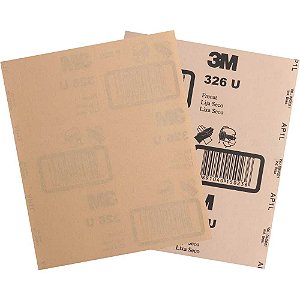 Lixa em folha ouro grão P220 para lixamento e acabamento automotivo a seco 326U 3M - 50 unidades