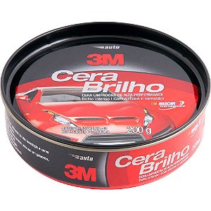 Cera brilho em pasta automotiva 200g com Silicone e Carnaúba 3M