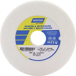 Rebolo reto 6" x 1" 38A grão 46 branco NORTON