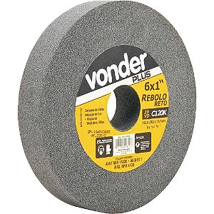 Rebolo reto 6" x 1" 39 CVD grão 120 verde VONDER PLUS