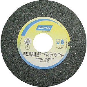 Rebolo reto 6" x 1/2" 39C grão 100 verde NORTON
